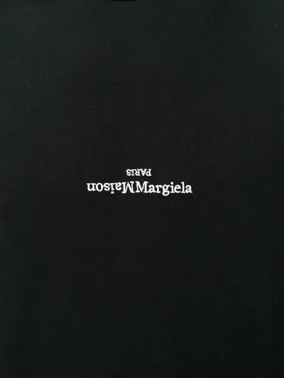 Maison Margiela Distorted Logo T-shirt In Black