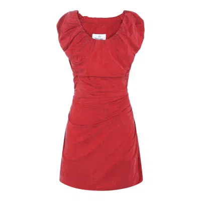 Vivienne Westwood Mini Ginnie Amber Jersey Dress In Red