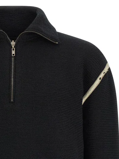 Maison Margiela Elbow Patch Sweater Sweaters And Cardigans Black In Black
