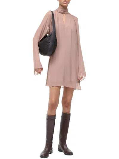 Staud Esther Mini Dress In Taupe In Pattern