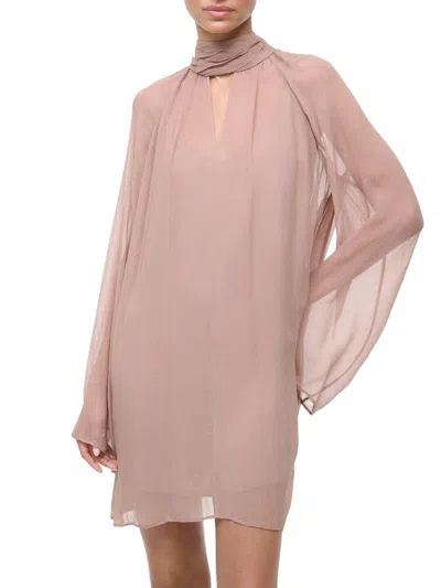 Staud Esther Mini Dress In Taupe In Pattern