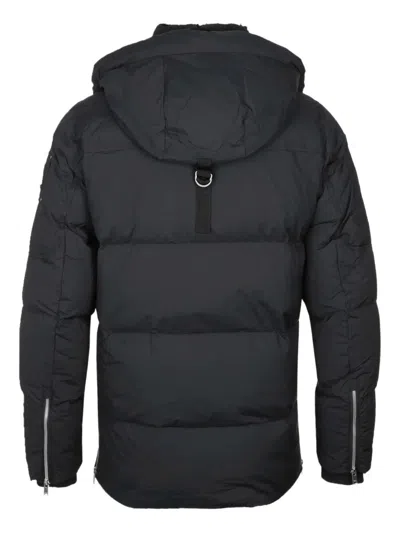 Moose Knuckles Cloud 3q Black Padded Parka In Metal