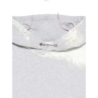 Stay Human On Earth Distressed-effect Hoodie In Gray