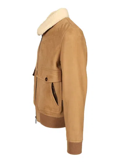 Moorer Fiano-me7 Montone Giubbo Coats Brown In Nude