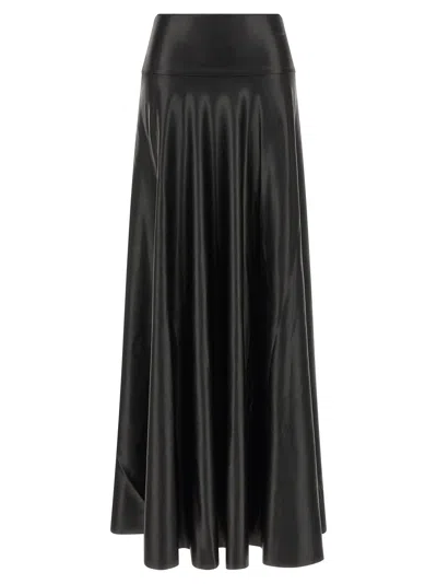 Norma Kamali Flared Skirt To Floor Skirt In Black
