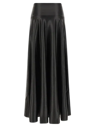 Norma Kamali Flared Skirt To Floor Skirt In Black