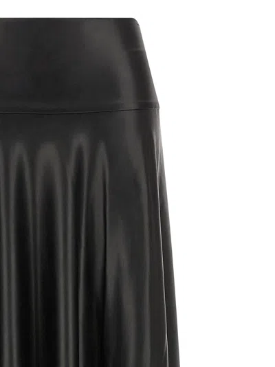 Norma Kamali Flared Skirt To Floor Skirt In Black