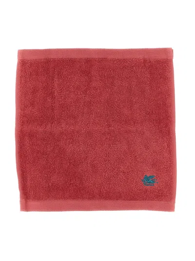Etro Home Giano Towels Red In Red