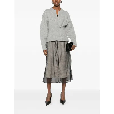 Soeur Asymmetric Cardigan In Gray