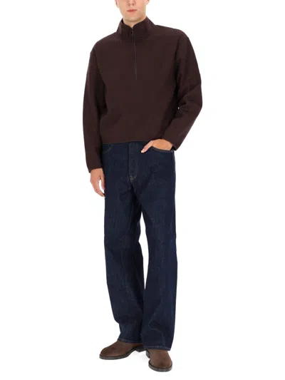 Sunflower Half Zipper Sweatshirt In Brown