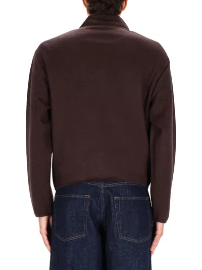 Sunflower Half Zipper Sweatshirt In Brown