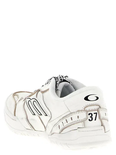 Balenciaga Hamptons Worn-out Medio Sneakers White In Multi