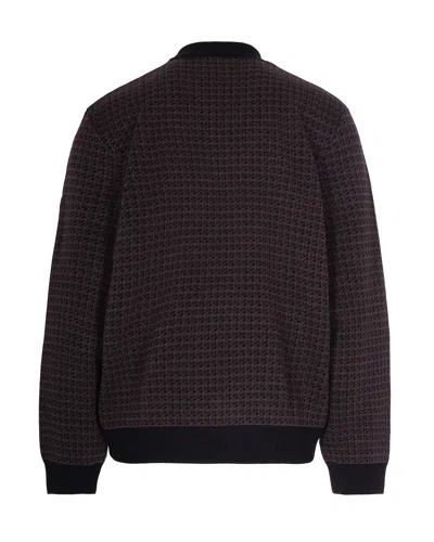 Carhartt Houndstooth Polo Shirt In Burgundy