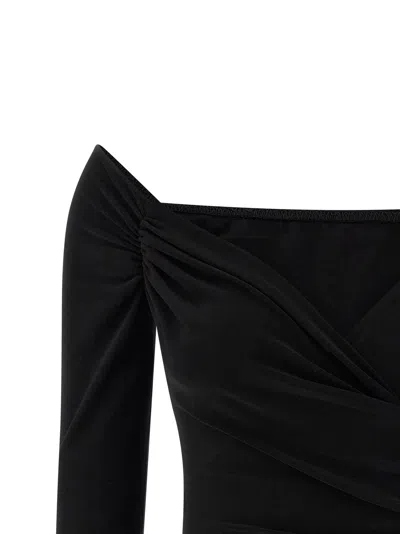 Norma Kamali Heart-shaped Neckline Bodysuit Tops Black In Black