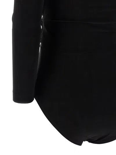 Norma Kamali Heart-shaped Neckline Bodysuit Tops Black In Black