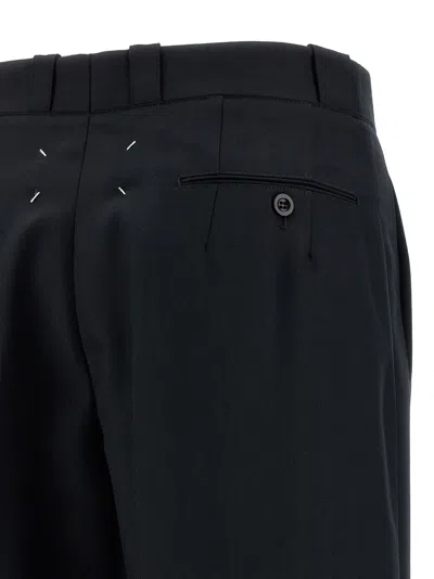 Maison Margiela Herringbone Trousers Pants Black In Black