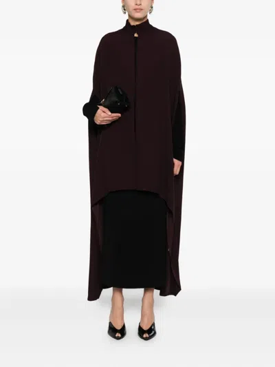 Raquel Diniz High-necked Cape In Brown