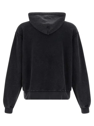 Balenciaga Black Hoodie With Kangaroo Pocket And Logo On The Front In Cotton Man In Black