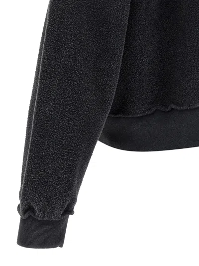 Balenciaga Black Hoodie With Kangaroo Pocket And Logo On The Front In Cotton Man In Black