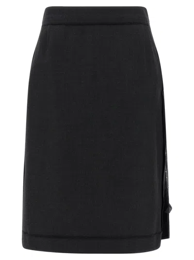 Maison Margiela Inside-up Skirt Skirts Multicolor In Black