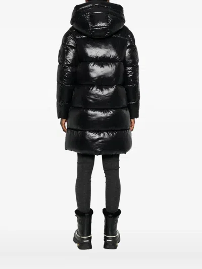 Save The Duck Isabel Long Down Jacket In Black