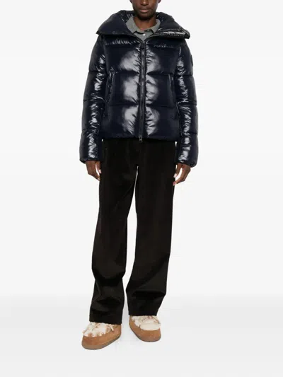 Save The Duck Isla Down Jacket With Laqué Finish In Black