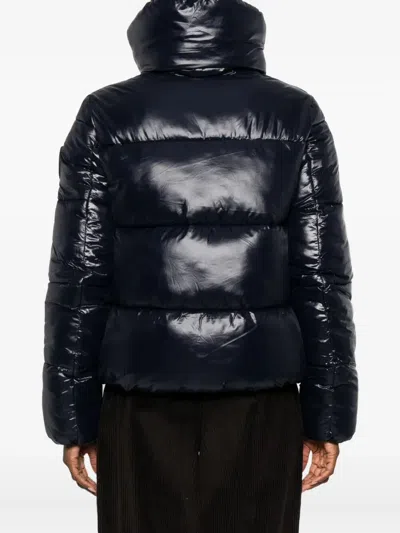 Save The Duck Isla Down Jacket With Laqué Finish In Black