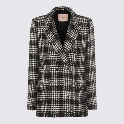 Twinset Longline Blazer Featuring Button Detailing In Black