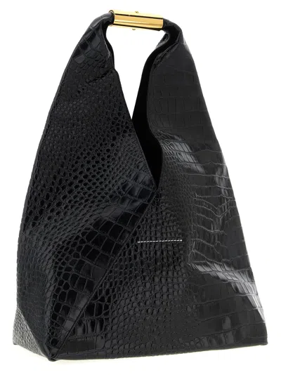 Mm6 Maison Margiela Japanese Shoulder Bags Black In Pink