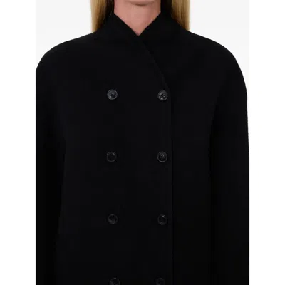 Lou Lou De Saison Leather Coats In Black