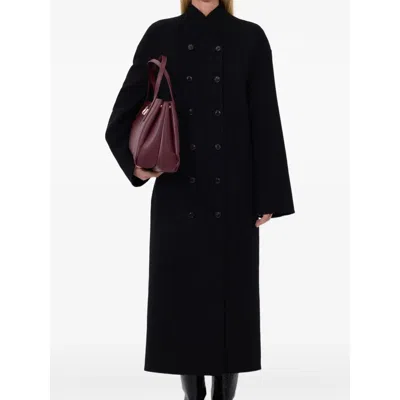 Lou Lou De Saison Leather Coats In Black
