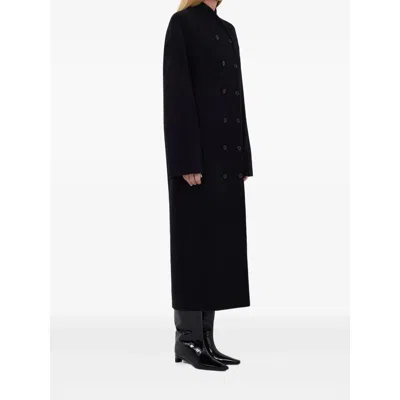 Lou Lou De Saison Leather Coats In Black