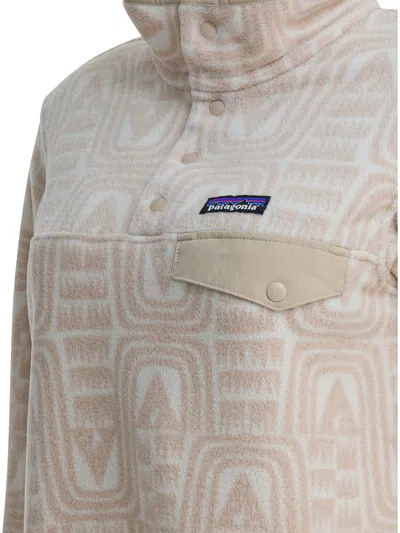 Patagonia Lightweight Synchilla Snap-t Fleece Jackets And Coats Beige In Neutral