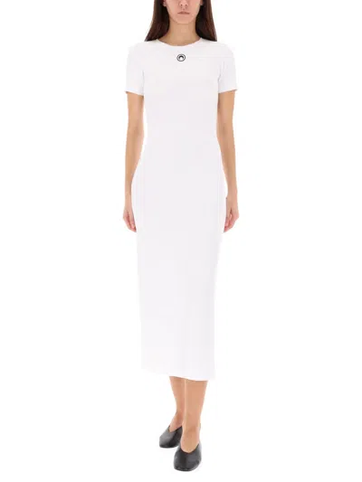 Marine Serre Midi Dress Moon In White