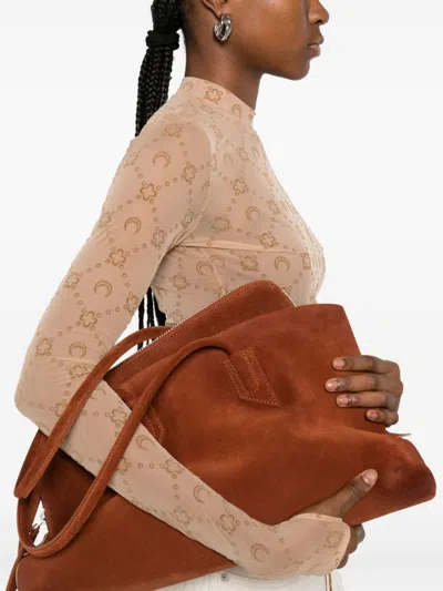 Marine Serre Signature Moon Pattern High-neck Long Sleeve Top