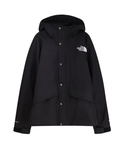 The North Face Mountain Down Jacket Hooded Long Sleeves In Black
