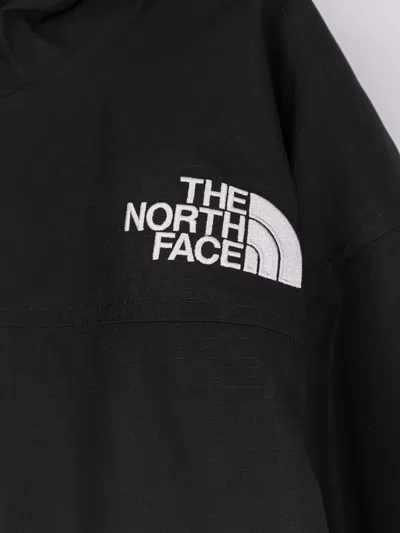 The North Face Mountain Down Jacket Hooded Long Sleeves In Black