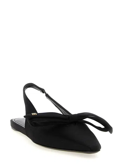 Balenciaga Nano Bow Sling Slingback Flat In Black