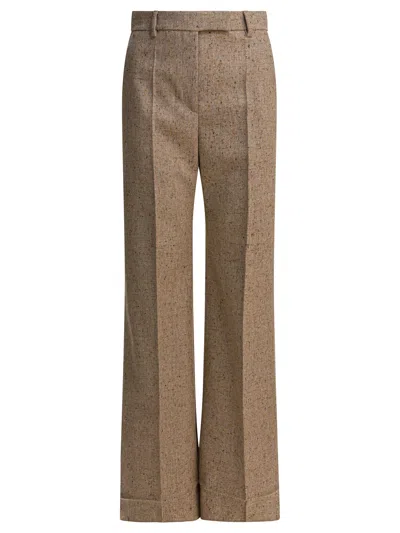 Valentino Natte Tailored Pants In Brown