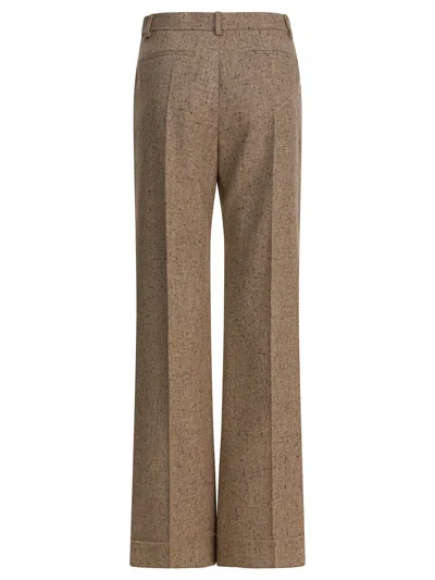 Valentino Natte Tailored Pants In Brown