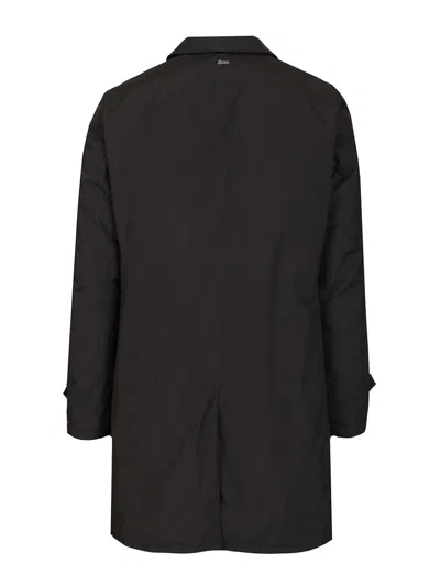 Herno Padded Trench Tech Nylon Prometeo Coats Black In Black