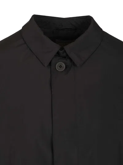 Herno Padded Trench Tech Nylon Prometeo Coats Black In Black