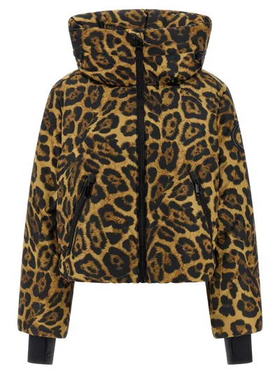 Goldbergh Pantera Animal-print Softshell Ski Jacket In Brown