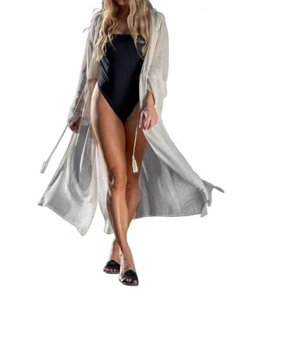 Cienna Athena Beach Cover Up In Natural In White
