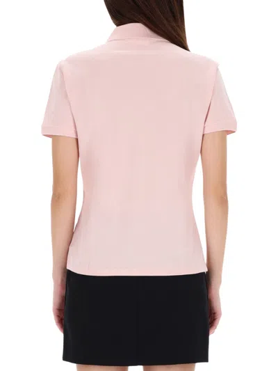 Lacoste Polo Shirt With Logo And Short Sleeves In Pink