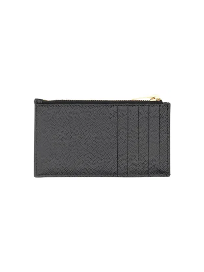 Saint Laurent Zip Fragments Ysl Monogram Pouch Card Case Wallet In Pink