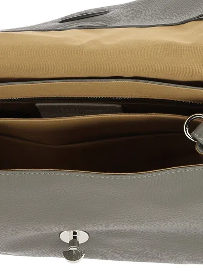 Zanellato Small Postina Tumbled Leather Shoulder Bag In Pink