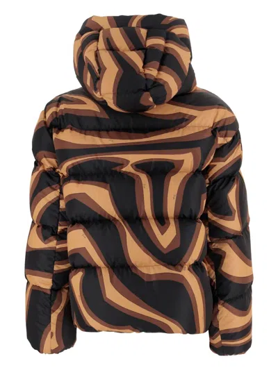 Pucci Printed Nylon Down Jacket In Multi