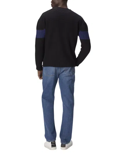 Missoni Cardigan Aus Reiner Wolle Mit Flammen- Und Zickzackeinsätzen In Black