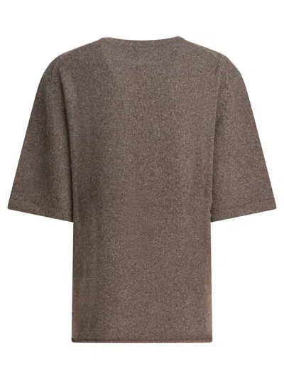 Loulou De Saison Short-sleeve Sweater In Gray